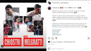 Cuenta de instagram personal de Chiostri y Melgratti